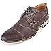Kunsto Men's Leather Cap Toe Oxford Shoes