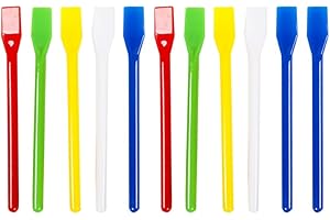 Tofficu Plastic Paint Stirring Rods 4.72 Inch Mixing Sticks for Pigment and Liquid Paint Smooth Reusable Drawing Stir Bars fo