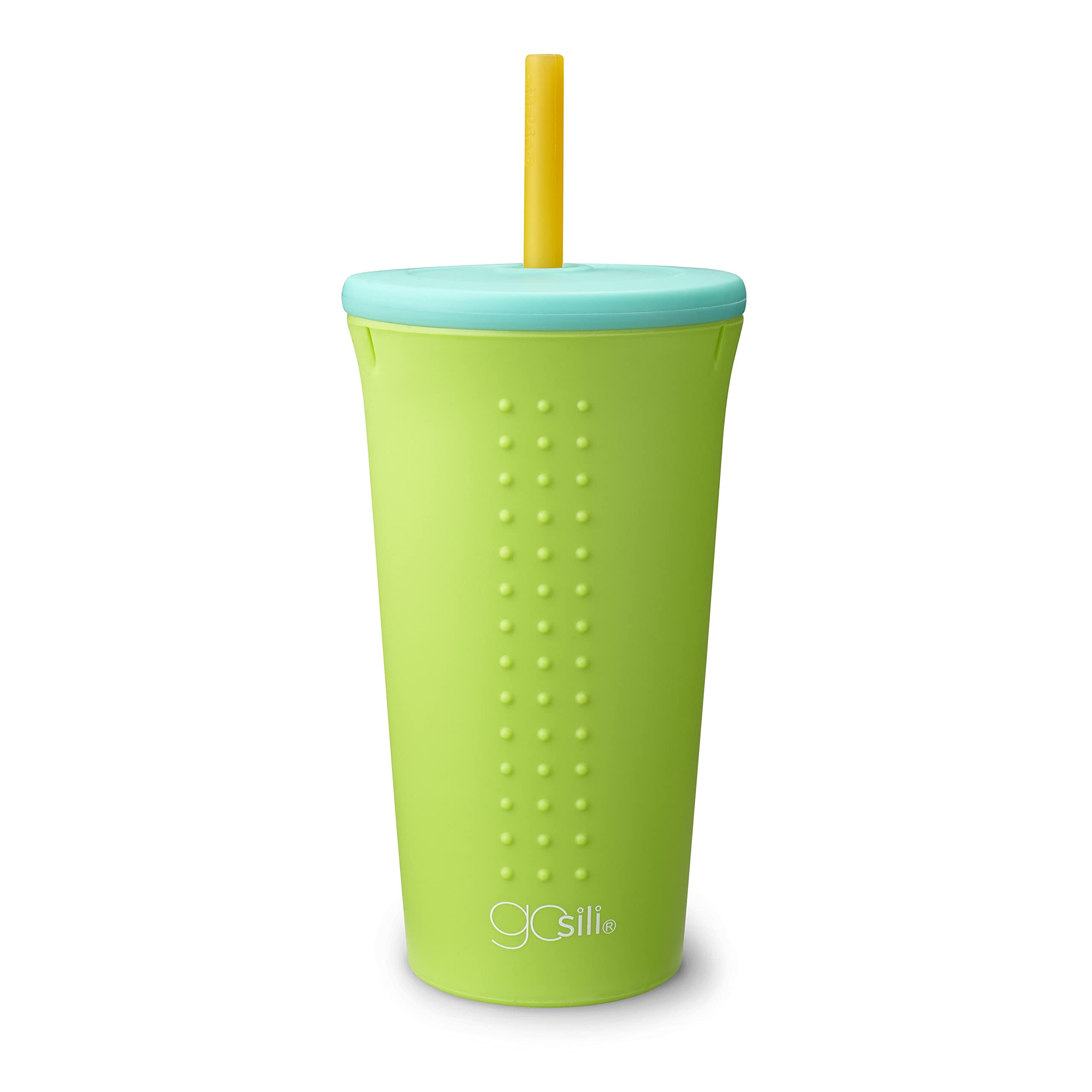 GoSili - Silicone Straw Cup (16oz/470ml) - Lime