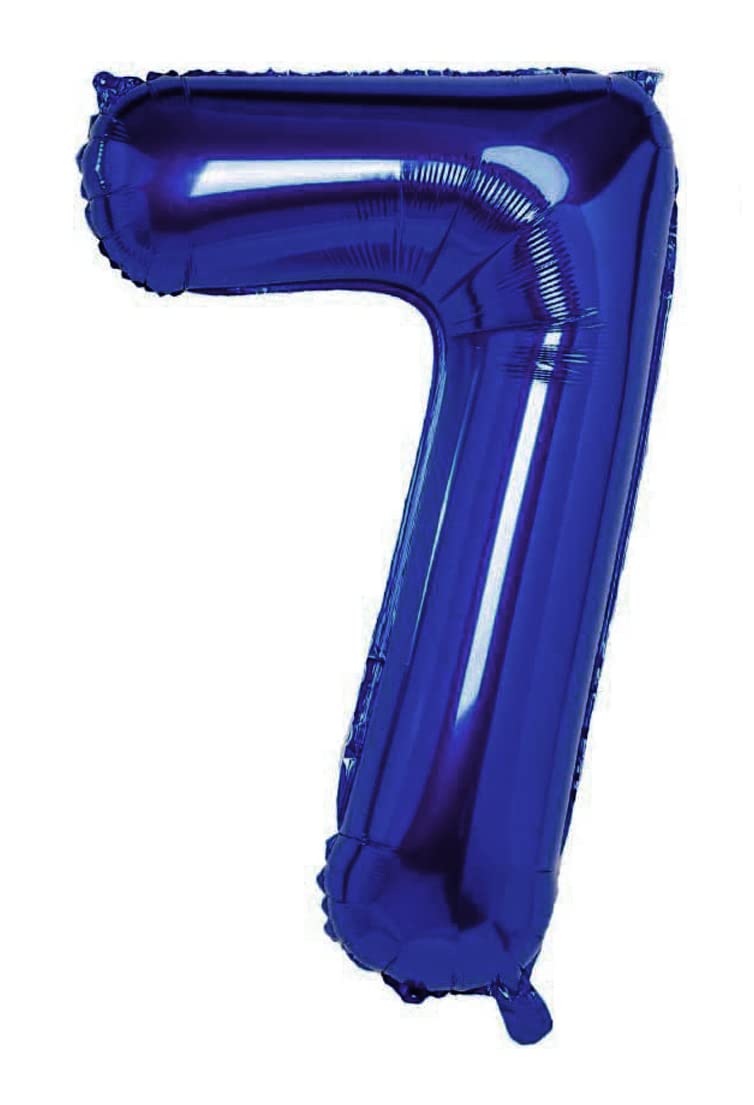 Number Balloon Dark Blue 105 cm Giant Mylar Balloon Large Ideal for Parties Suitable for Helium – Number 7