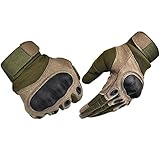 ADiPROD Tactical Gloves (1 Pair) Hard Knuckle Full Finger for Outdoor Shooting Army Airsoft Gear (Army Green, Medium)