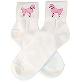 Hip Hop 50s Shop Womens Bobby Sock W/Poodle Applique