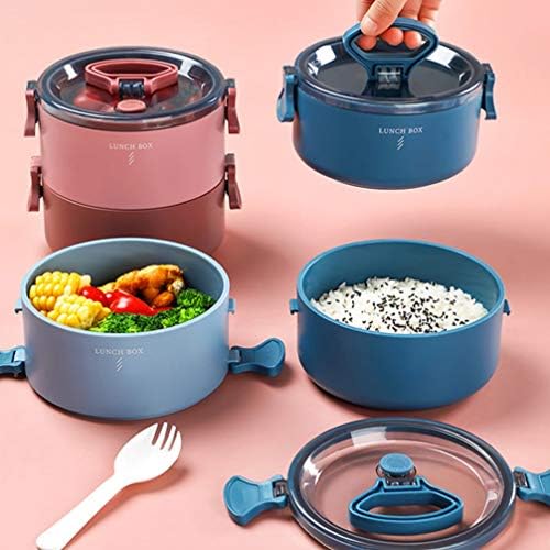 Artibetter 弁当箱1600ml大容量二段ランチボックスお弁当箱べんとう箱女性男性高校生通勤ピクニックアウトドア B0p1rtgq 1 0円