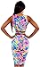 Uget Women's Sexy Two Piece Bodycon Strap Dress V-Neck Nightclub Dress, US Medium, Multicolor