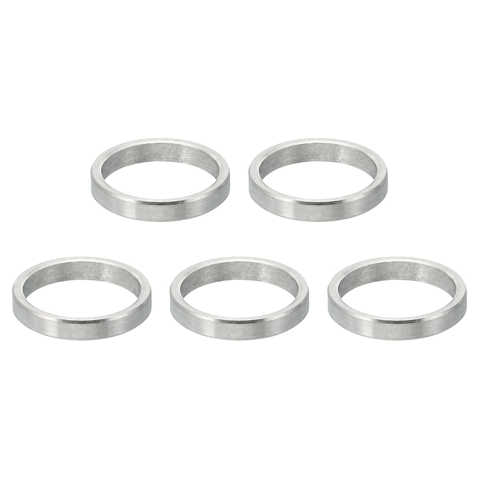 PATIKIL M10 Stainless Steel Spacers, 5 Pcs Metal Spacer Stainless Steel 10.2mm ID x 12mm OD x 2mm L Spacer Screw Standoff Round for 3/8" M10 Screw Bolts