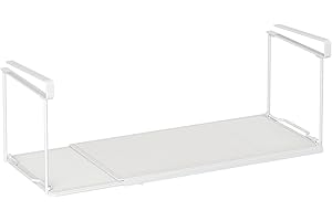 Xbopetda Under Shelf Basket, Adjustable Under Cabinet Shelf (38.5-70cm), Under Desk Storage Shelf Drawer, Metal Hanging Baske