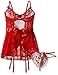Dreamgirl Women's Heart Pocket Apron Babydoll and Panty
