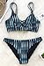 CUPSHE Women's Bikini Sets Two Piece Swimsuit Crisscross Back Straps Low Rise Lace Up