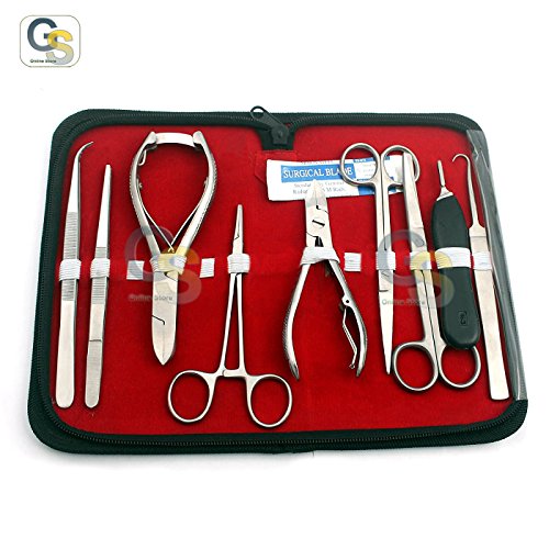 G.S Coral Propagation FRAGGING KIT Set 10 PCS Hard Soft Freshwater Reef Stainless Steel Tools CASE CRL-0016 Best Quality