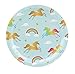 BLUE PANDA Disposable Plates - 80-Count Paper Plates, Rainbow Unicorn Party Supplies for Appetizer, Lunch, Dinner, and Dessert, Kids Birthdays, 9 x 9 inches