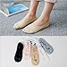 Womens Lace 6 Pair Various Color Non-skid Low Cut Boat Socks With Toe Grip (Black2 white1 grey1 pink1nude1),Large