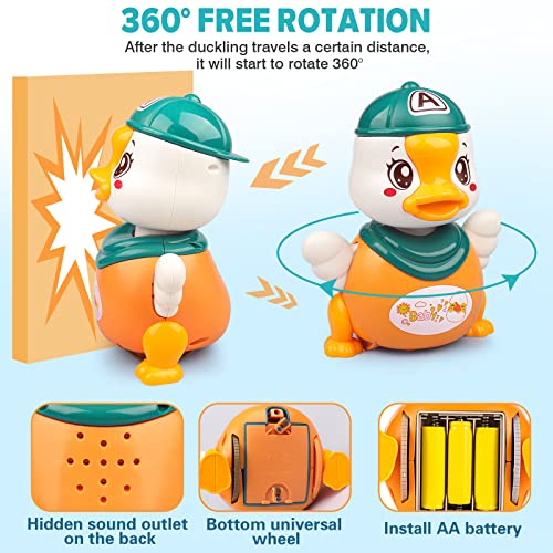 LOKFEHRE Musical Duck Toy,Baby Preschool Educational Learning Toy with