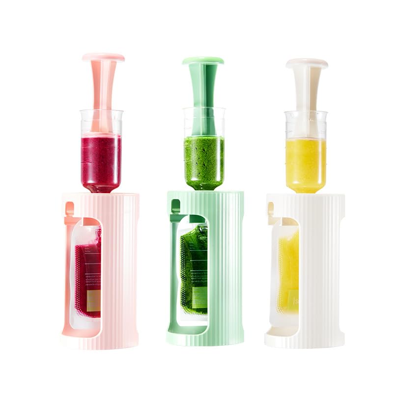 PandaEar Squeeze Station for Baby Puree Food Storage, Baby Food Pouch Filling Maker with 10 Pcs Pouches, Pouch Filling Station for Infant and Toddlers