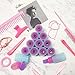 Xnicx 36 Packs Self Grip Hair Roller Set Jumbo Large Small Medium Hair Rollers Hairdressing Curlers Tools with Clips