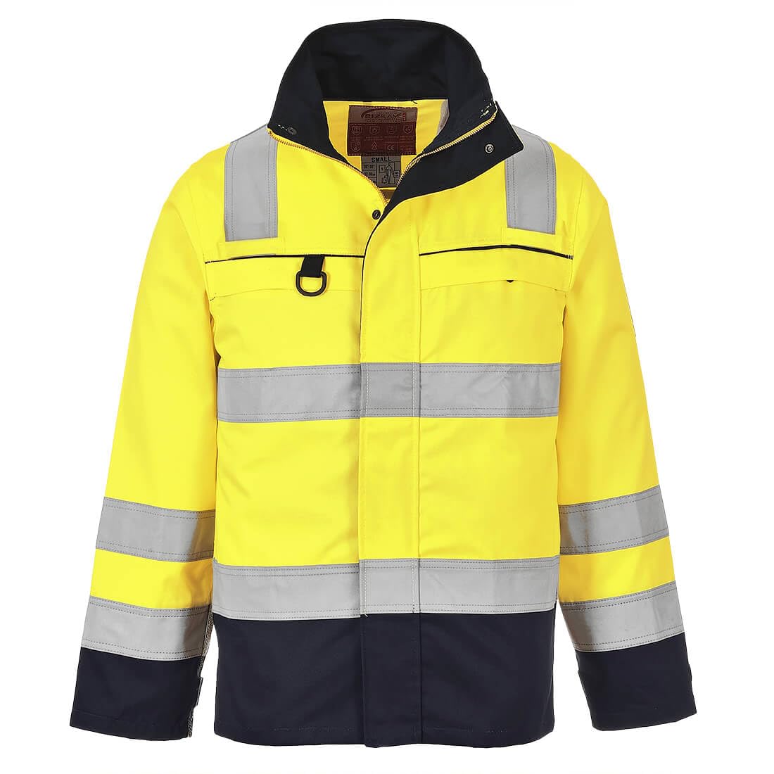 Portwest Hi-Vis Multi-Norm Jacket, Color: Yellow/Navy, Size: XL, FR61YNRXL