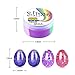 Meland Slime Kit, Slime Box Including 7 oz Stretchy 4-Colors Fluffy Slime, 2 Pack Galaxy Slime Egg, 2 Crystal Slime Egg, 1 Colorful Fishbowl Beads and 1 Foam Balls for DIY Slime Making