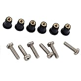 M5 Neoprene Well Nut M5 with 20mm Marine Grade A4 Stainless Steel Pozi Screw (Pack 6) (E)
