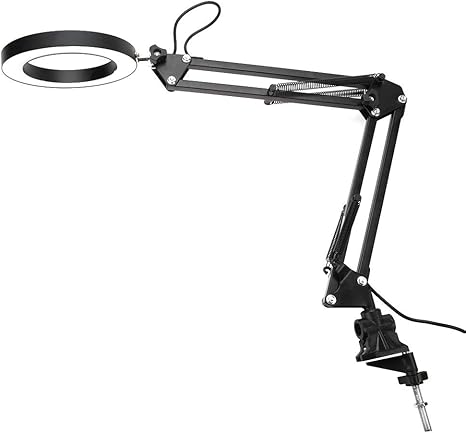 cocoarm lampara de escritorio plegable eyecare led flexible brazo oscilante regulable mesa luz abrazadera lampara de montaje con usb tres tonos