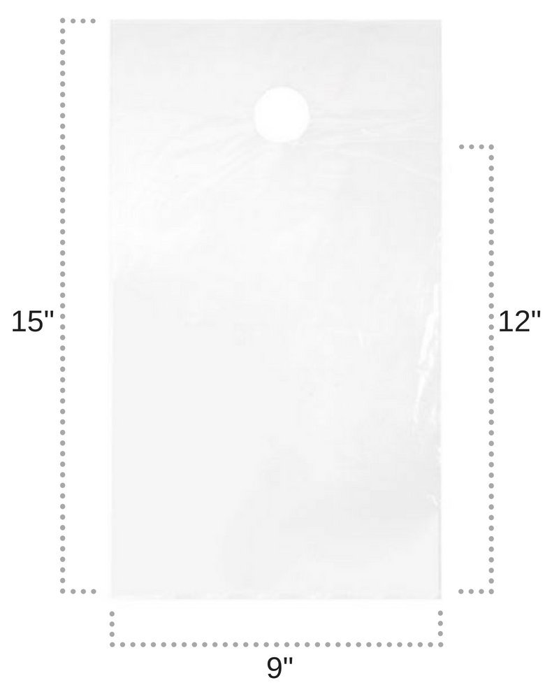 ClearBags 9 x 12 Door Hanger Bags (100 Bags) for Door Knob Flyers