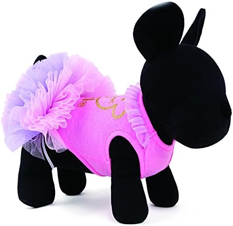 2017 New Arrival Spring Summer Pet Dress Tulle Dog Dresses Pet Dog Cat Clothes Puppy Cute Skrit Two Colors Size XXS-L For Chihuahua (L, Pink)
