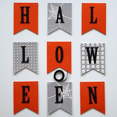 Halloween Super Durable Banner Bunting Laser Cut Felt 50 inches wide