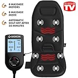 Gideon&amp;#8482; Powerful Vibrating Massager Seat Cushion for Back, Shoulder and Thighs with Heat Therapy / 8-Massaging Programs - Massage, Relax, Sooth and Relieve Thigh, Shoulder and Back Pain