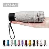 NOOFORMER Mini Travel Sun&rain Umbrella - Light Compact Parasol with 95% UV Protection for Men Women Multiple Colors