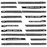 INTEGRA Tools T-Shank 20 Piece Assorted Contractor Jigsaw Blade Set with storage tube. Made with Bi-Metal and HCS. Blades optimized for cutting Metal, Wood, PVC, and Plastic.