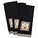 DII Happy Halloween Dishtowel Collection Embellished Cotton Kitchen Hand Towel Set, 18x28, Black All Hallows Eve, 3 Count