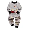 baohooya 2 stuks baby kinderen meisjes jongens comic print sweatshirt + broek set mantel jas jongens en meisjes warme…
