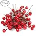 Fashionclubs Christmas Tree Artificial Red Holly Berry Pick Branch Wreath Pack of 100