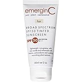 emerginC Broad Spectrum SPF 50 Tinted Mineral Sunscreen for Face (Fair) - Mineral Based Tinted SPF & Moisturizer with UVA/UVB Protection - Lightweight, Non-Greasy - With Aloe Vera & Zinc Oxide (2 oz)