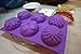 ScivoKaval 6 Cavity Silicone Flower Soap Mold Muffin Cupcake Baking Pan, Rose Sunflower Shapes, with Silicon Scraper Spatula (Random Color) as Bonus