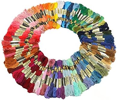 Lifespark Embroidery Floss Sewing Threads, 100 Skeins of 8M Embroidery Thread Cross Stitch Kits (100 COLOR)