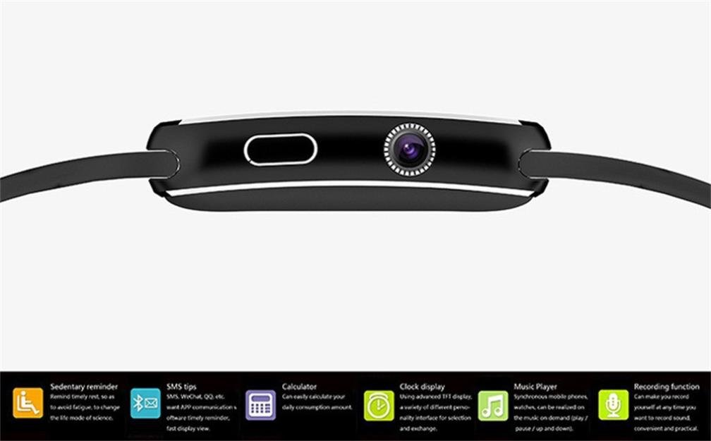 JIANGFU Sport Smart Watch, Curved Mate SIM X6 Bluetooth ...