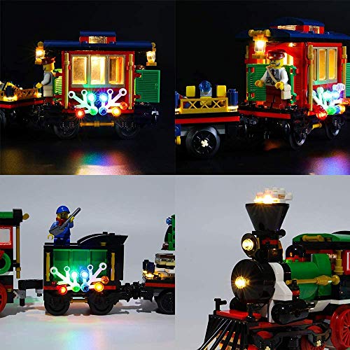 ZHLY LED Licht-Set für Lego Creator Festlicher Weihnachtszug Beleuchtung Lichtset Kompatibel Mit Lego Creator 10254 USB… – Bild 4
