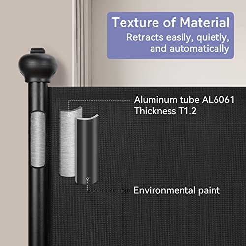 Retractable Baby Gate, Momcozy Extra Wide Mesh Baby Gates for Stairs