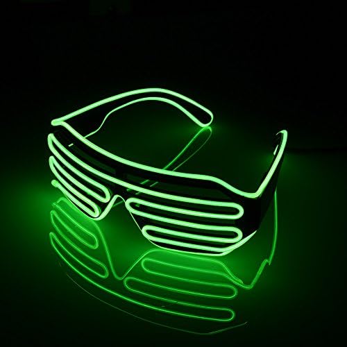 PNShop Glasses Bar Party Fluorescent Dance Fashion Neon LED Light K0162 (Green)