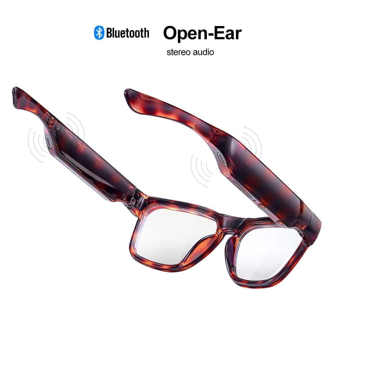 OhO Smart Glasses,128G MP3 Bluetooth Sunglasses with Open Ear Speaker Headphone, Indoor&Outdoor Sports,Polarized UV Protection,for Men Women