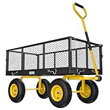 Vibemo Steel Garden Cart, 2-in-1 900 lbs Heavy Duty