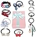 HY Fancy 7pc/10pc Stylish Stretch Hair Ties of Comfortable Elastic Cotton. These Cute Luxurious Hair Band Ponytail Holders are the Favorite Headband Scrunchie for Women and Girls (10 PCS:charming-02)