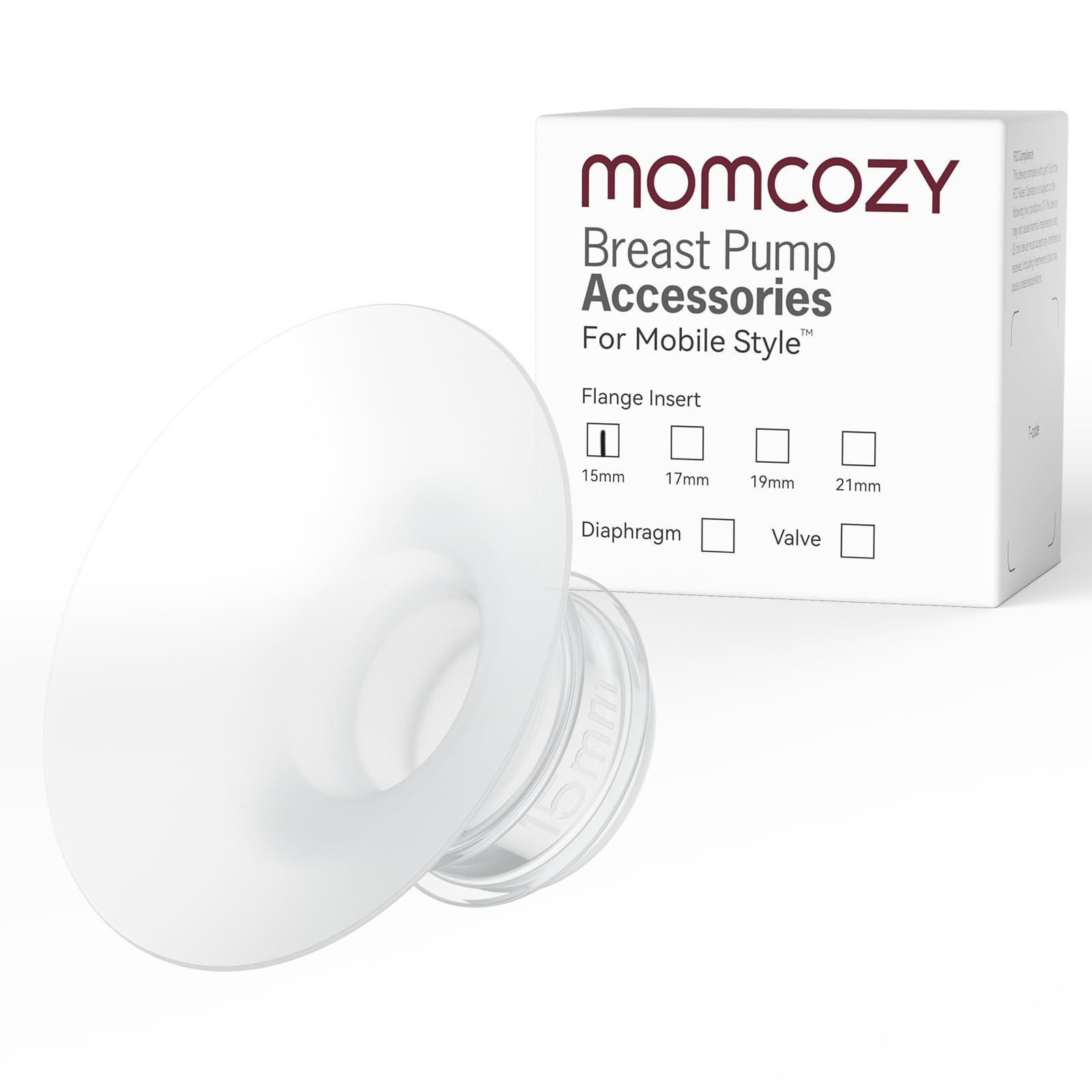 Photo 1 of Momcozy Mobile Style | M6 15 mm Flange Insert, Original Mobile Style | M6 Breast Pump Replacement Accessories, 1PC (15mm)