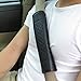 U&M 2pcs Seat Belt Covers, Leather Car Belt Protector Shoulder Seatbelt Pad for Adults Youth Kids - Car, Truck, SUV, Airplane,Carmera Backpack Straps (Black)
