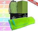 Luxury Microfiber Towel - Oversized Bath Towel + FREE Hand / Hair Towel & FREE Compact Bag - Super Soft - Absorbent - Fast Drying - Large Set Best for Gym Beach Yoga Travel