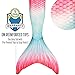 Fin Fun Mermaid Tail Only, Reinforced Tips, NO Monofin, Bahama Blush, Youth 12