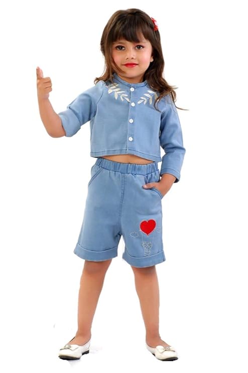 denim top and bottom