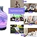 COOSA 100ml Aromatherapy Essential Oil Diffuser Glass Handmade Cool Mist Humidifier Waterless Auto Shut-Off with 4 Time Setting and 7 Color Changing Light for Home Deco Office Baby Spa Yoga