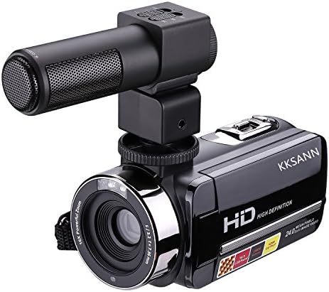 KKSANN Portable Video Camcorder with 3 Inch LCD HDV Touch Screen Microphone and1080P 16X Digital Zoom Camcorder  HDV-301Msion