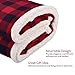 Red Buffalo Plaid Sherpa Throw TV Blanket 50