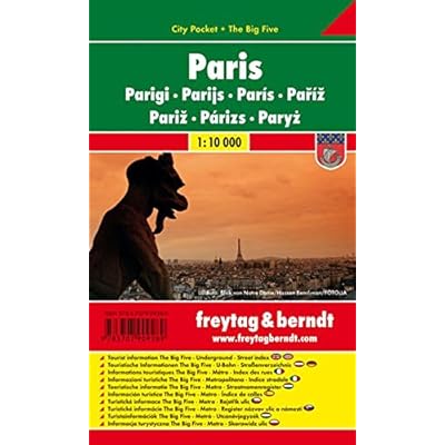 París, plano callejero de bolsillo plastificado. City Pocket. Escala 1:10.000. Freytag & Berndt.